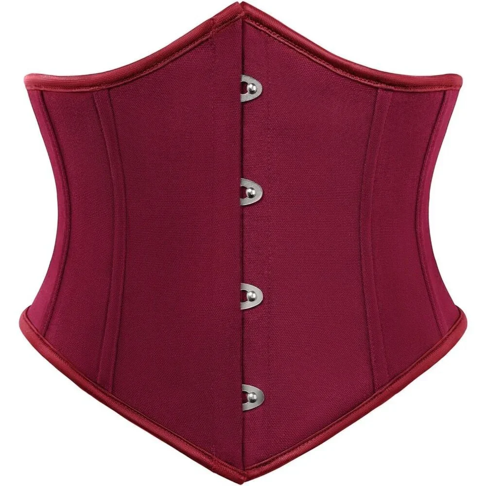Women's Wine Red Corset Belt Wide Waist Lace Up Pirate Accessories Belt